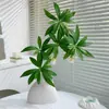 Plantas Verdes Artificiais de Banyan de Pedra d'Água Realistas de Alta Qualidade Plantas Falsas Decoração de Mesa para Sala de Estar Interna Flores Artificiais Decorações de Flores Falsas