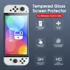 Aplicable a la consola de videojuegos Nintendo Switch oled película protectora de pantalla de vidrio templado 9H con borde película de vidrio templado anti-huellas dactilares