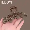 Pinza de Garra Grande de Cristal de Moda Nueva y Elegante para Mujer, Pinza de Tiburón Elegante para la Parte Trasera de la Cabeza, Accesorio Completo de Pinza para el Cabello