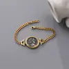 Pulsera de la Diosa Romana Antigua de la Fortuna Cadena Cubana Vintage Transfronteriza Moneda Réplica Joyería de Moneda de Plata Venta Directa al por Mayor