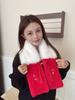 Bufanda Original de Peluche Otoño/Invierno 2024 para Mujer, Versátil Versión Coreana de Invierno Calentador de Cuello Estilo Coreano Hecho a Mano Estilo Nacional