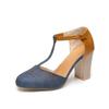Sandalias de Verano 2022 Nuevas Talla Grande 35-43 Sandalias de Moda Comercio Exterior Tacón Alto Hueco Grueso con Hebilla para Mujer
