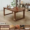 Escritorio largo de madera maciza para sala de estar, mesa de tablero grande, banco de trabajo, escritorio para estudio en casa y oficina, mesa de comedor Mobien