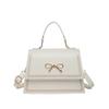 Bolso Grande de Mujer para el Verano 2026, Moderno, Sencillo, Casual, Texturizado, Color Sólido, Bolso Cruzado con Lazo al Hombro