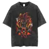Transfronteriza Lavable230g Camiseta Lavable de Anime Estampado Retro Múltiples Patrones Venta Directa de Fábrica