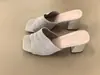 Nuevas Zapatillas de Verano 2025 Estilo Coreano Tejido de Punto para Mujer, Mocasines Cuadrados, Sandalias de Moda con Tacón Grueso para Mujer