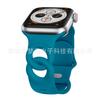 Correa para Apple Watch Correa de Color Sólido para Apple Watch Doble Círculo Hebilla de Ocho Hebilla Mariposa Correa de Silicona