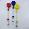 Porta-cartão retrátil transfronteiriço com fivela de puxar fácil, chaveiro de contas DIY, cordão retrátil para crachá de enfermeiro, disponível para atacado