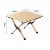 Mesa para Rolinho de Ovo Mesa Dobrável para Exterior Camping Portátil Piquenique Churrasco Mesa de Barraca Montada em Carro Aço Carbono Grão de Madeira Direto da Fábrica