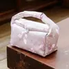 Bolsa de Armazenamento Rosa Borboleta Ouro Brocado Fabricada na Fábrica, Bolsa de Tecido para Bule de Chá, Bolsa Portátil para Conjunto de Chá, Bolsa de Mão para Viagem