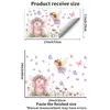 Pegatinas de Pared de Hada Flor Mariposa de Dibujos Animados Son Adecuadas para Decoración y Embellecimiento de Dormitorio, Sala de Estar, Estudio, Habitación Infantil Pegatinas de Pared