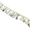 Cuerda de Cáñamo de Ganchillo Hecha a Mano Nuevo en Stock Cuerda de Algodón con Concha Perla de Madera Ropa de Espectáculo Disfraz Étnico Encaje de Perlas de Madera