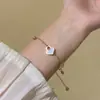 Pulsera de Acero de Titanio de Alta Gama, Lujo Ligero, Versátil para Mujer, No se Desvanece, Cadena de Pulsera de Moda, Joyería de Mano de Acero Inoxidable