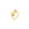 Fuente de Productos al por Mayor Transfronteriza de Aliexpress para Estilo Hip-Hop Europeo y Americano Anillo Personalizado de Cobre Chapado en Oro con Circonita Microincrustada Fabricante de Joyería