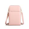 MADLEY novo saco do telefone móvel moda multi-funcional três camadas zíper bolsa PU cor sólida grande capacidade ombro pequena mochila