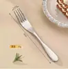 Cuchara de titanio puro, titanio cristalino para uso doméstico, cuchara de mesa de mango largo, cuchara para sopa, tenedor, engrosado, antibacteriano, resistente al desgaste, tenedor y cuchara para frutas
