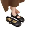Sapatos Mary Jane de estilo francês, primorosamente bonitos para mulheres, versáteis e confortáveis, perfeitos para o outono, novos sapatilhas