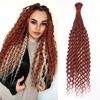 Temu Xiyin, las trenzas sucias de doble cola más vendidas, comercio exterior africano, trenzas sucias de 24 pulgadas, cabello de ganchillo, seda de alta temperatura, rizos largos.