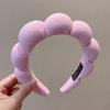 Candy cor nuvem headband fêmea Net vermelho mesmo estilo esponja alta Skull top faixa de cabelo High sense hair band temperamento hairpin headband