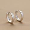 Aretes de anillo liso cepillados para mujer y hombre diseño minoritario sentido del diseño aretes aretes para hombre aretes aretes aretes 2022 Nuevo