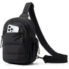 Bolso cruzado de algodón de color liso, material de plumón, riñonera de color liso para el día a día, bolso cruzado, bolso de pecho de gran capacidad, logotipo personalizado