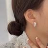 Pendientes de rombo estilo Chanel de plata esterlina S925 de Changheng para mujer, nuevos pendientes de estilo francés de alta calidad y combinables de Corea del Sur.