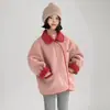 Tutu Elefantito Ropa Infantil Chaqueta para Niñas 2026 Otoño/Invierno Nueva Chaqueta Casual Acolchada de Lana de Cordero con Parches