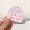 Pegatinas de Arte para Uñas de Niños de Dibujos Animados 12 Piezas Uñas Portátiles Semicírculo Extraíbles Sin Dañar las Manos Pegatinas para Uñas de Niñas Producto Terminado Lindo