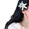 Grampo de Cabelo Estrela do Mar Flor de Verão Dopamina Estilo Férias na Praia Atmosfera Moda Personalidade Versátil Presilha para Trás da Cabeça