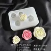 Molde de Silicona Hecho a Mano DIY Pegamento de Cristal Flor Estéreo Rosa Camelia Loto Hoja de Loto Yeso Fondant