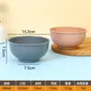 Color Macarrón Melamina Bol Redondo Bol de Plástico Set de Platos para Estudiantes Bol de Arroz para el Hogar Bol para Fideos Instantáneos Bol Creativo para Fideos Vajilla