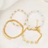 Moderna Cadena Estilo Bohemio Estrella de Cinco Puntas Amor Margarita Perla Conjunto de Pulseras Pulsera de Lujo de Nicho