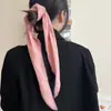 Súper bonito y sedoso ~ Nuevo pañuelo pequeño de seda multifuncional de Corea del Sur para mujer, primavera y verano, versátil, de algodón y lino, pañuelo pequeño, diadema para el pelo, cinturón para bolso