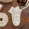 Calcetines Finos de Primavera y Verano Youjiaxiu Serie Miu Calados de Malla Flor Pequeña Calcetines Tipo Barco Lolita con Lazo Calcetines Cortos