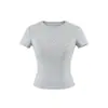 Camiseta Feminina Redonda de Manga Curta com Bolinhas, Estilo Doce e Picante, Nova para o Verão, Slim Fit Versátil, Base que Marca a Cintura