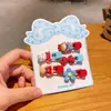 Nuevo Clip para el Cabello de Mariposa y Corazón Azul y Rojo Cp para Niños, Goma para el Cabello, Accesorio para el Cabello de Bebé de Dibujos Animados, Elegante Clip para el Cabello en la Frente de Bebé