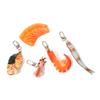 Llavero de pvc llavero de punto llavero personalizado simulación comida juego mariscos barbacoa llavero de coche juego de comida al por mayor