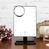 Suministro de espejo de tocador LED giratorio de 180 grados para escritorio, 20 luces con aumento 10X, fabricantes de espejos de maquillaje de escritorio