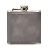Petaca de Vino Pequeña de Acero Inoxidable de 6 oz Modelo Nuevo Transfronteriza, Petaca de Vino Portátil para Exteriores para Hombres y Mujeres, Petaca de Vino de Cuero Grabada con Láser al por Mayor
