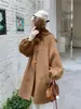Estilo Nuevo Invierno 2025, Rejuvenecedor, Versátil, Cómodo, Amigable con la Piel, Casual, Realzador de Calidad, Tendencia de Abrigo de Lana de Longitud Media
