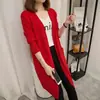 Cárdigan Abrigo de Punto de Longitud Media para Mujer Otoño e Invierno Nuevo Conjunto de Moda Primavera y Otoño Suéter Holgado Coreano Abrigo para Mujer
