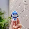 Llavero de perrito de pegamento suave creativo lindo con chapado, llavero para coche, colgante exquisito para bolso de mujer, pequeño regalo, venta al por mayor