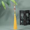 Pingente Borla Leque Dourado com Strass Colorido Pequeno Ornamento Novo Estilo Chinês Estilo Antigo Acessórios para Decoração de Carro Roupas Bolsas Hanfu Cheongsam