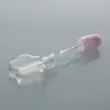 Suministro de fábrica pincel de punta pincel de aguja doble uso botella de pincel de punta negra transparente botella de empaque de maquillaje PA se puede personalizar