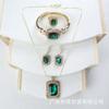 Novo Conjunto de Joias de Cristal Swarovski com Incrustação de Argila, Requintado Conjunto de Colar de Pedras Preciosas de Três Peças, Joias Transfronteiriças da Moda