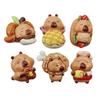 Brillante Dibujo Animado Pierna de Pollo Pan de Hamburguesa Capibara Resina Accesorios DIY Pegamento Crema Funda para Teléfono Móvil Parche de Joyería