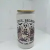 Copo Mason Jar de Vidro 16oz para Cerveja Cola Água com Logotipo Personalizado de Natal em Estoque Transfronteiriço Sublimação