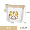 Bolsa de Armazenamento Panda Vermelho Bolsa de Moedas de Malha Transparente Bolsa de Armazenamento para Fones de Ouvido e Cabos de Dados Bolsa Portátil com Zíper para Chaves e Batom