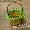 Adereços de estilo antigo: cestos de flores, cestos de palha e vime, cestos de mão estilo ópera para colheita de frutas, cestos de flores para crianças dançando e adereços para apresentações de jardim de infância