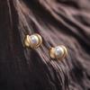 Pendientes de plata 925 18 quilates con diseño creativo y sencillo de capullo de perla natural de agua dulce para mujer, con un diseño moderno y elegante.